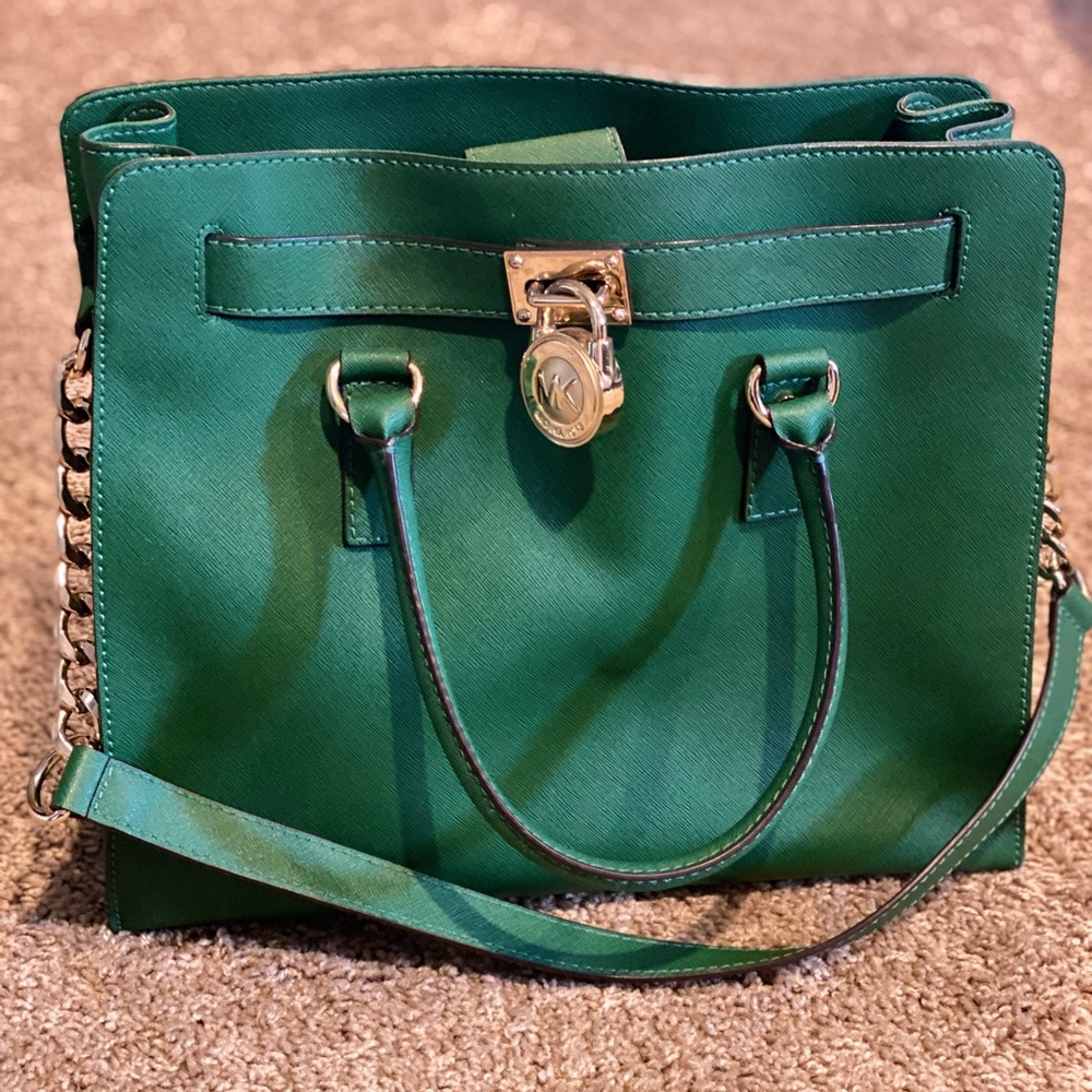Michael Kors Large Green Hamilton Bag